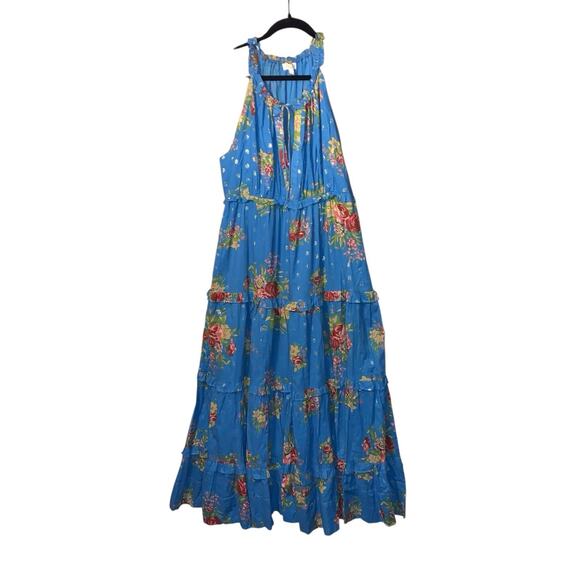 House of Harlow Helena Maxi Dress Medium Tiered Boho Floral - Picture 2 of 12